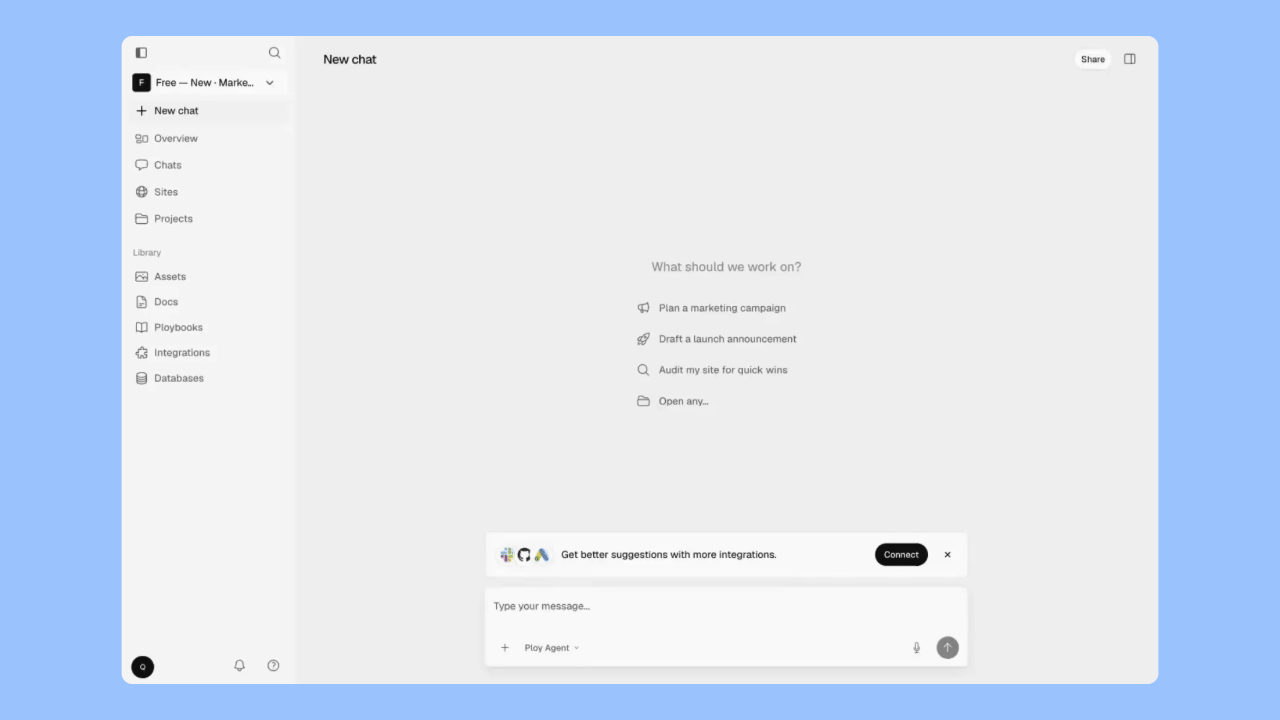 Screen recording of expanding a build-progress row in Ploy chat